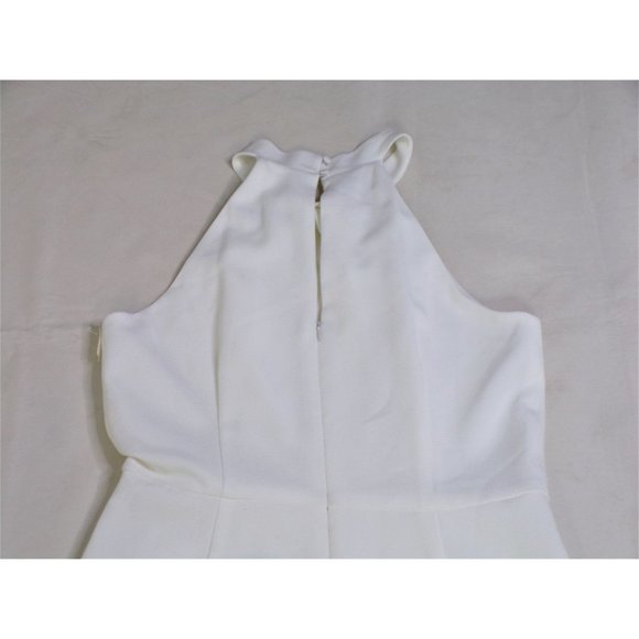 SOLD JULIA JORDAN Halter Wide Leg Jumpsuit Romper Sleeveless Ivory 10 NEW - Picture 10 of 10